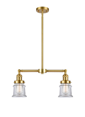 Innovations - 209-SG-G182S - Two Light Island Pendant - Franklin Restoration - Satin Gold