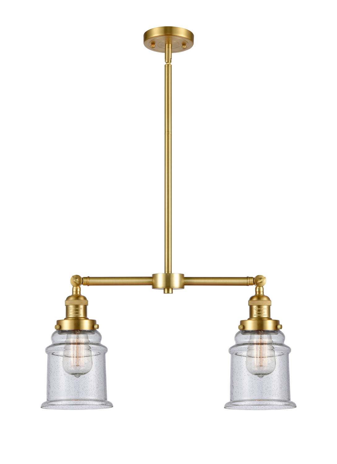 Innovations - 209-SG-G184 - Two Light Island Pendant - Franklin Restoration - Satin Gold