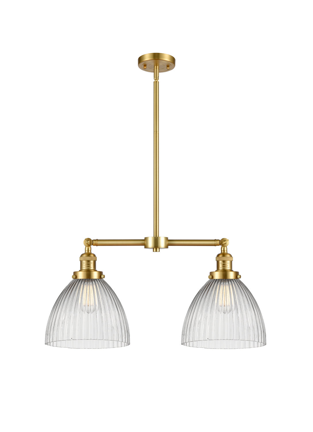 Innovations - 209-SG-G222 - Two Light Island Pendant - Franklin Restoration - Satin Gold