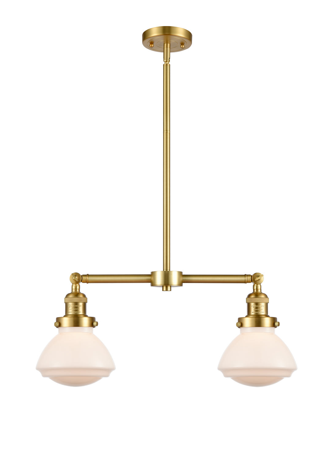 Innovations - 209-SG-G321 - Two Light Island Pendant - Franklin Restoration - Satin Gold