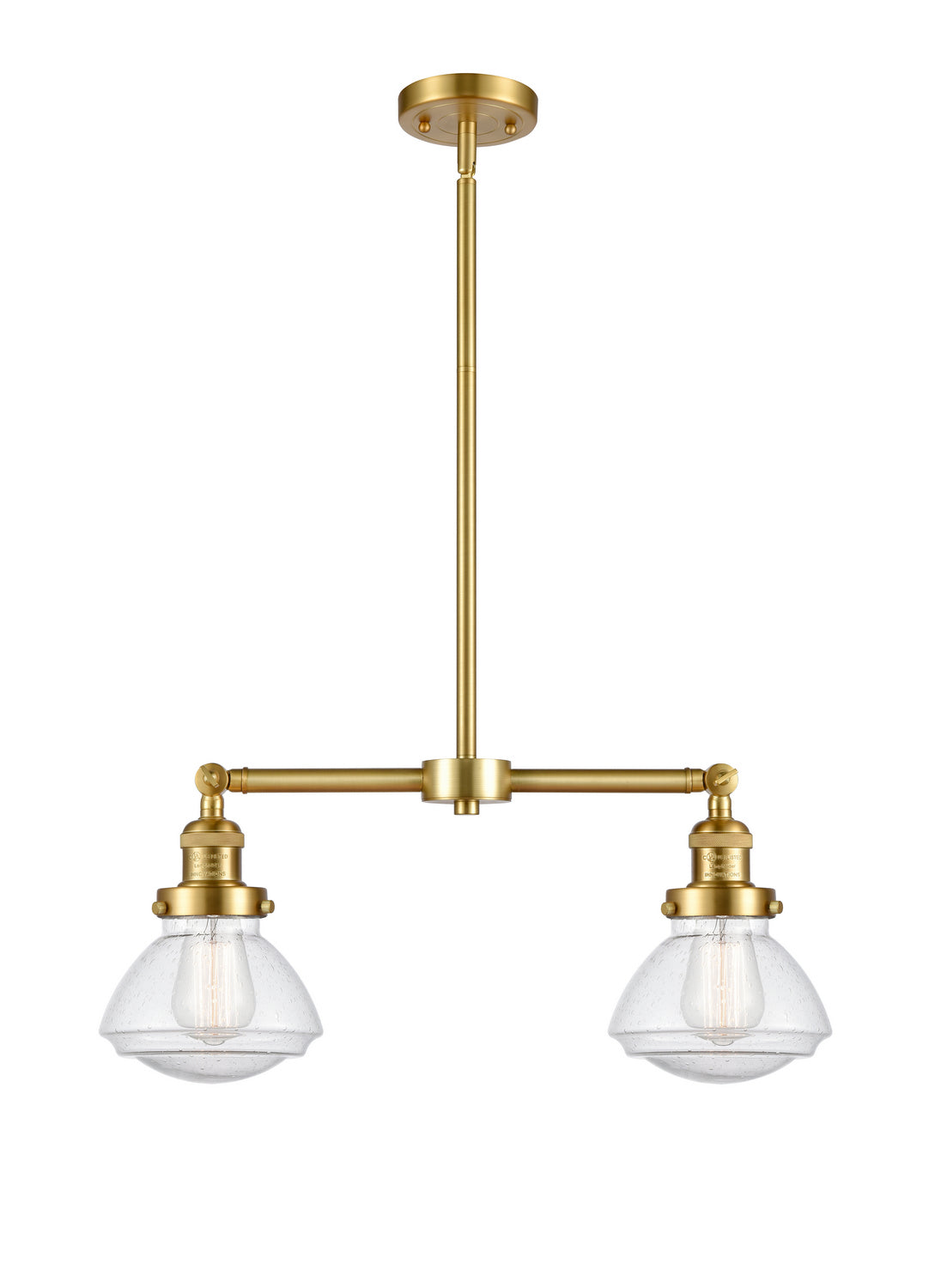 Innovations - 209-SG-G324 - Two Light Island Pendant - Franklin Restoration - Satin Gold