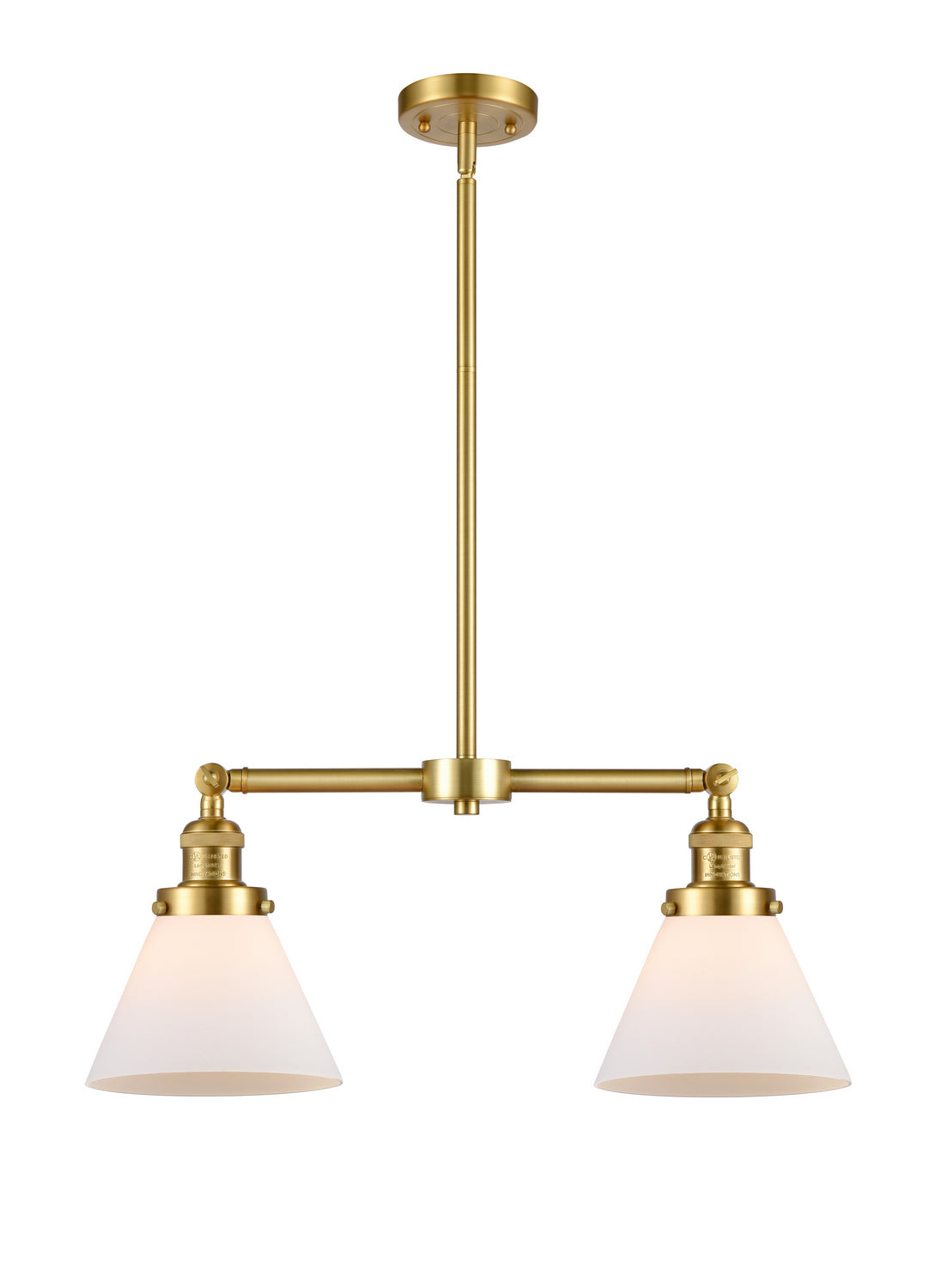 Innovations - 209-SG-G41 - Two Light Island Pendant - Franklin Restoration - Satin Gold