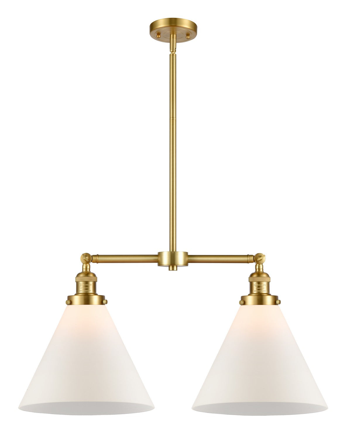 Innovations - 209-SG-G41-L - Two Light Island Pendant - Franklin Restoration - Satin Gold