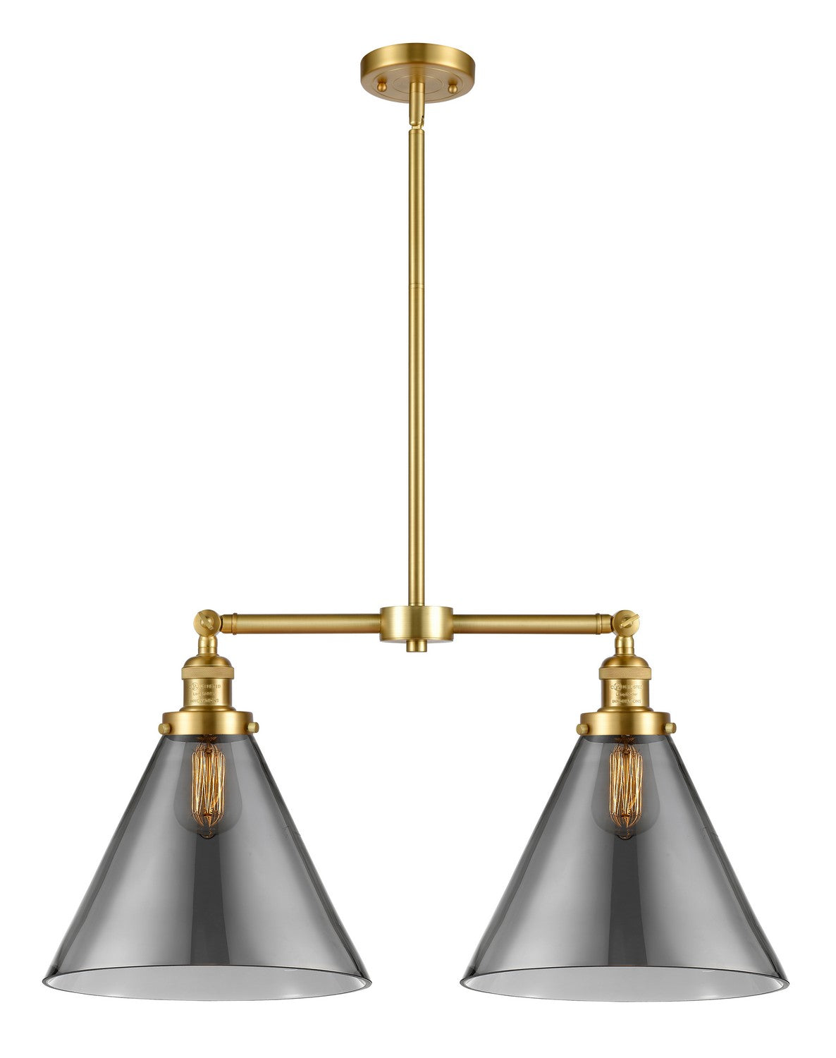 Innovations - 209-SG-G43-L - Two Light Island Pendant - Franklin Restoration - Satin Gold