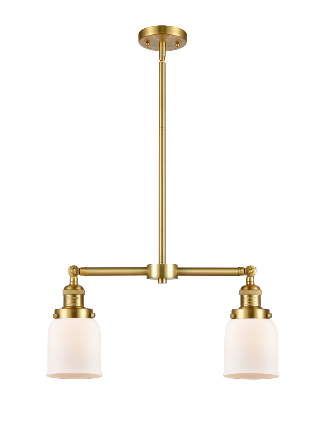 Innovations - 209-SG-G51 - Two Light Island Pendant - Franklin Restoration - Satin Gold