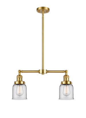 Innovations - 209-SG-G52 - Two Light Island Pendant - Franklin Restoration - Satin Gold