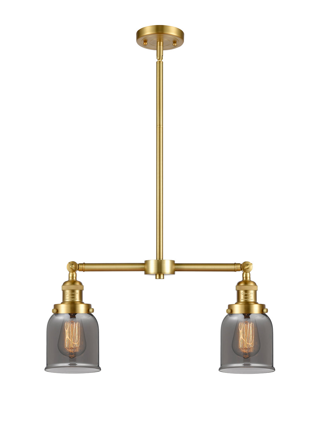 Innovations - 209-SG-G53 - Two Light Island Pendant - Franklin Restoration - Satin Gold