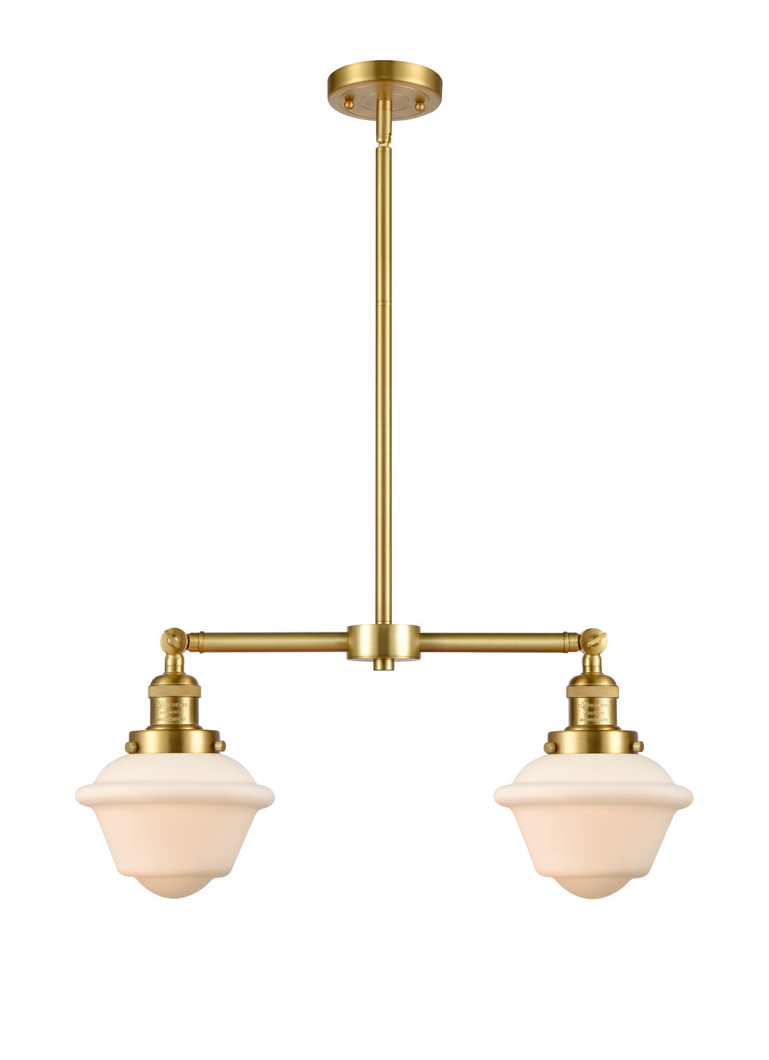 Innovations - 209-SG-G531 - Two Light Island Pendant - Franklin Restoration - Satin Gold