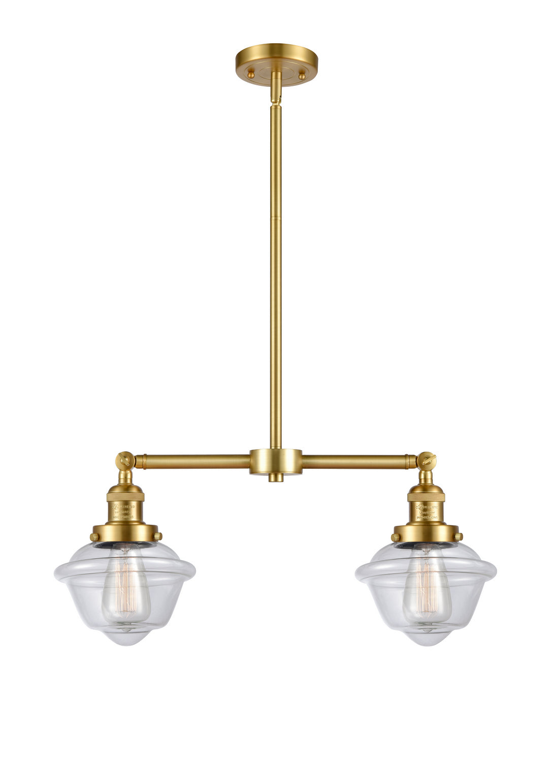 Innovations - 209-SG-G532 - Two Light Island Pendant - Franklin Restoration - Satin Gold