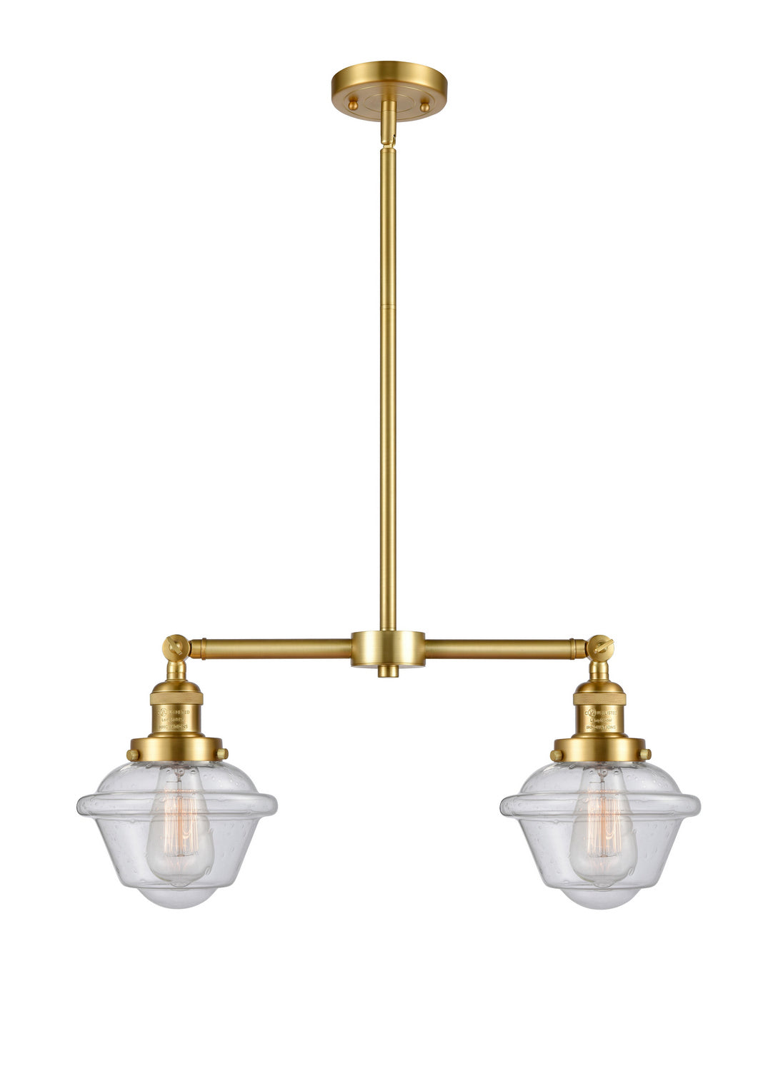 Innovations - 209-SG-G534 - Two Light Island Pendant - Franklin Restoration - Satin Gold