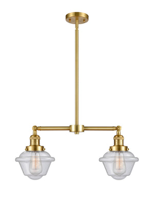 Innovations - 209-SG-G534 - Two Light Island Pendant - Franklin Restoration - Satin Gold