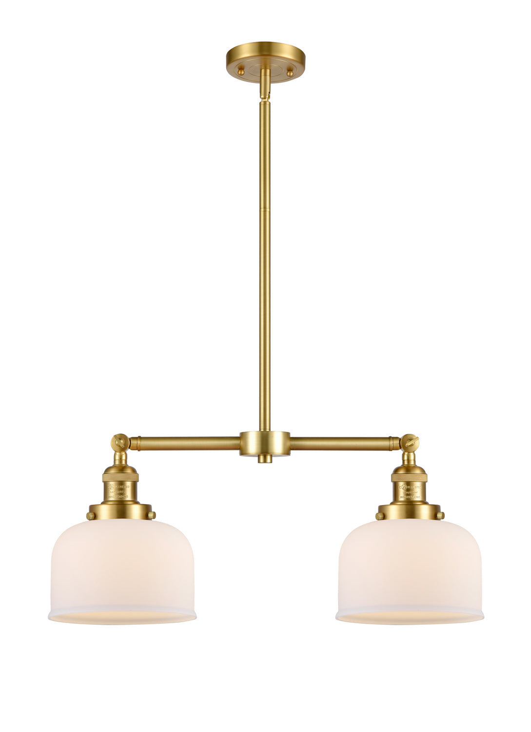 Innovations - 209-SG-G71 - Two Light Island Pendant - Franklin Restoration - Satin Gold