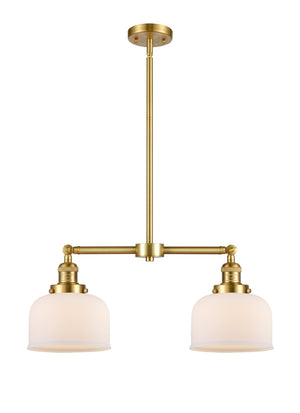 Innovations - 209-SG-G71 - Two Light Island Pendant - Franklin Restoration - Satin Gold