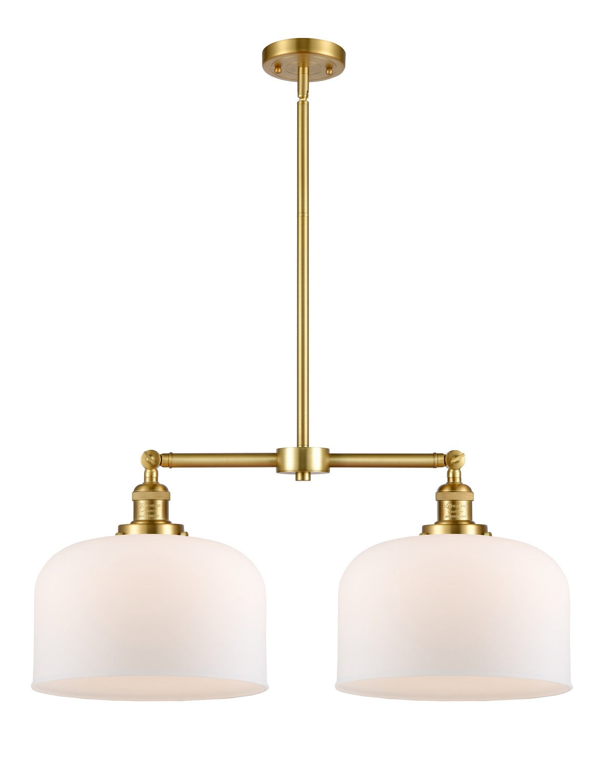 Innovations - 209-SG-G71-L - Two Light Island Pendant - Franklin Restoration - Satin Gold