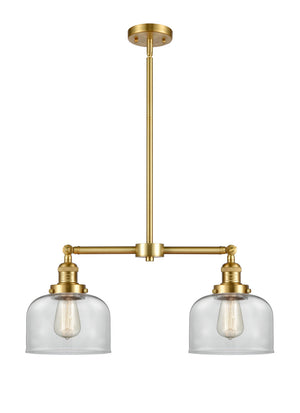 Innovations - 209-SG-G72 - Two Light Island Pendant - Franklin Restoration - Satin Gold