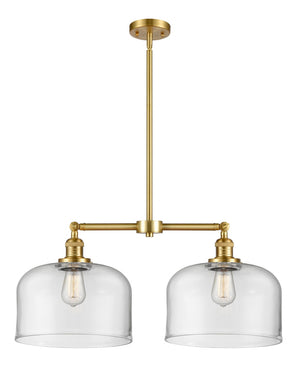 Innovations - 209-SG-G72-L - Two Light Island Pendant - Franklin Restoration - Satin Gold