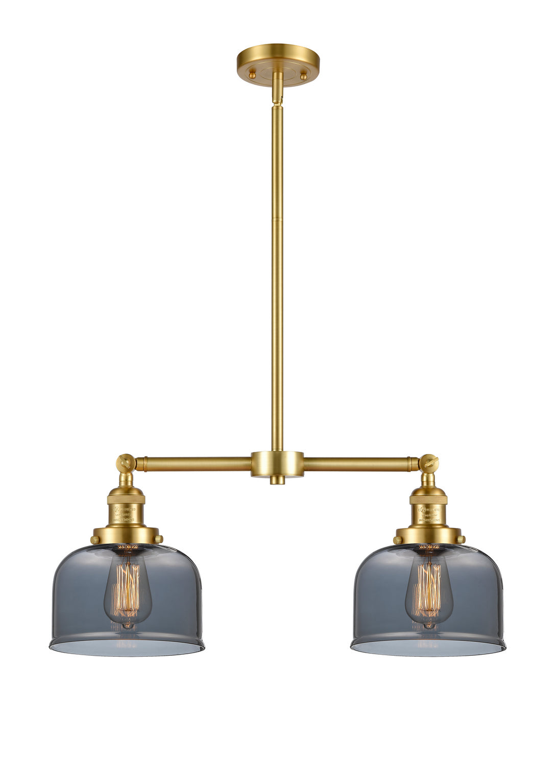 Innovations - 209-SG-G73 - Two Light Island Pendant - Franklin Restoration - Satin Gold