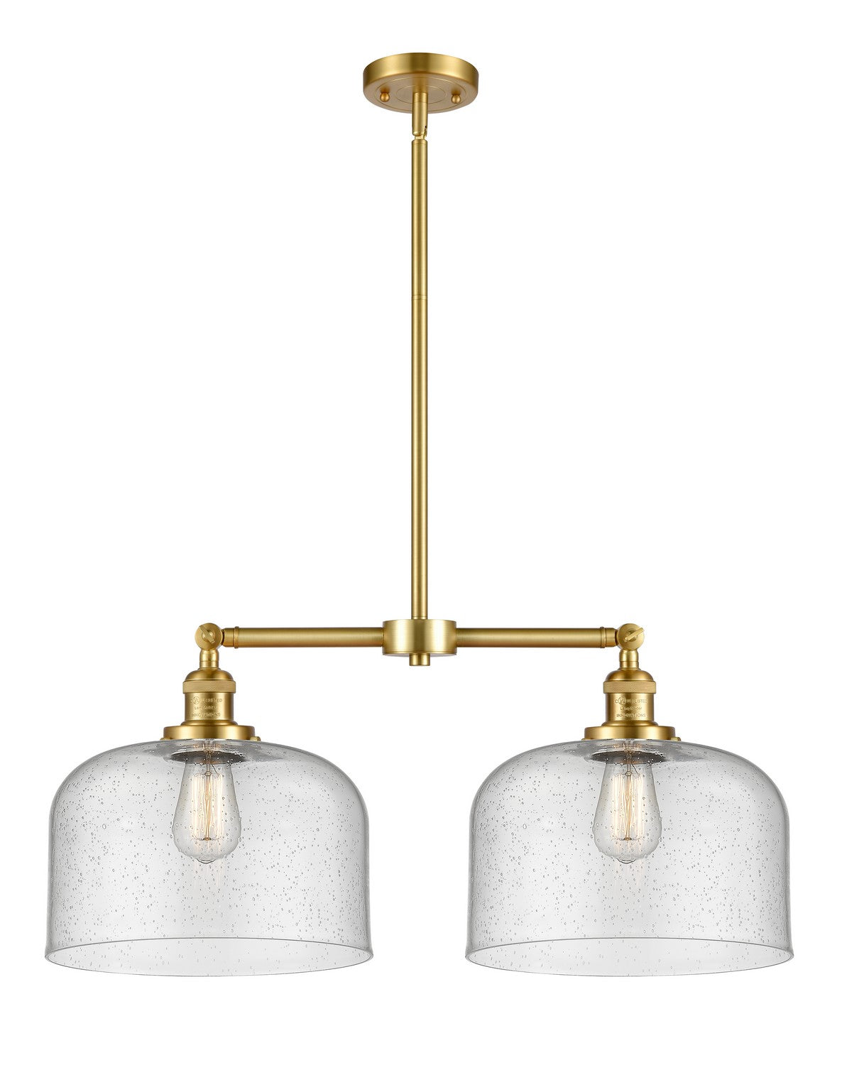 Innovations - 209-SG-G74-L - Two Light Island Pendant - Franklin Restoration - Satin Gold