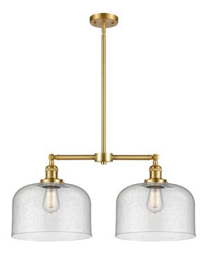 Innovations - 209-SG-G74-L - Two Light Island Pendant - Franklin Restoration - Satin Gold