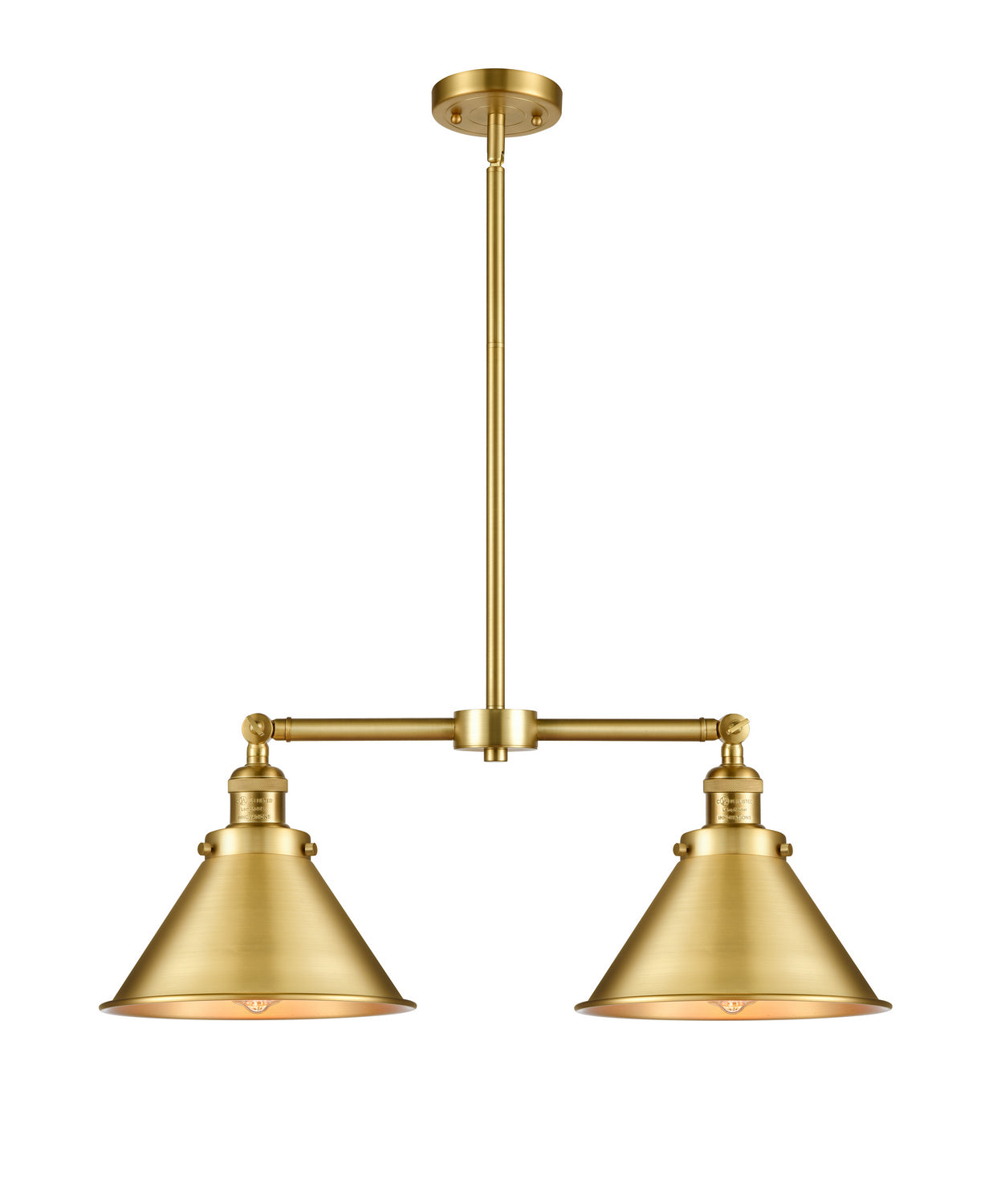 Innovations - 209-SG-M10-SG - Two Light Island Pendant - Franklin Restoration - Satin Gold