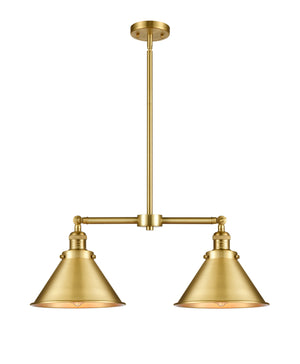 Innovations - 209-SG-M10-SG - Two Light Island Pendant - Franklin Restoration - Satin Gold