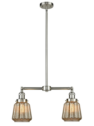 Innovations - 209-SN-G146 - Two Light Island Pendant - Franklin Restoration - Brushed Satin Nickel