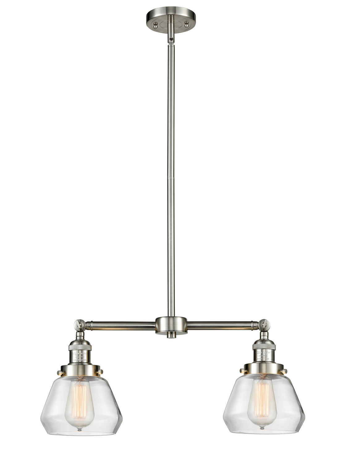 Innovations - 209-SN-G172 - Two Light Island Pendant - Franklin Restoration - Brushed Satin Nickel