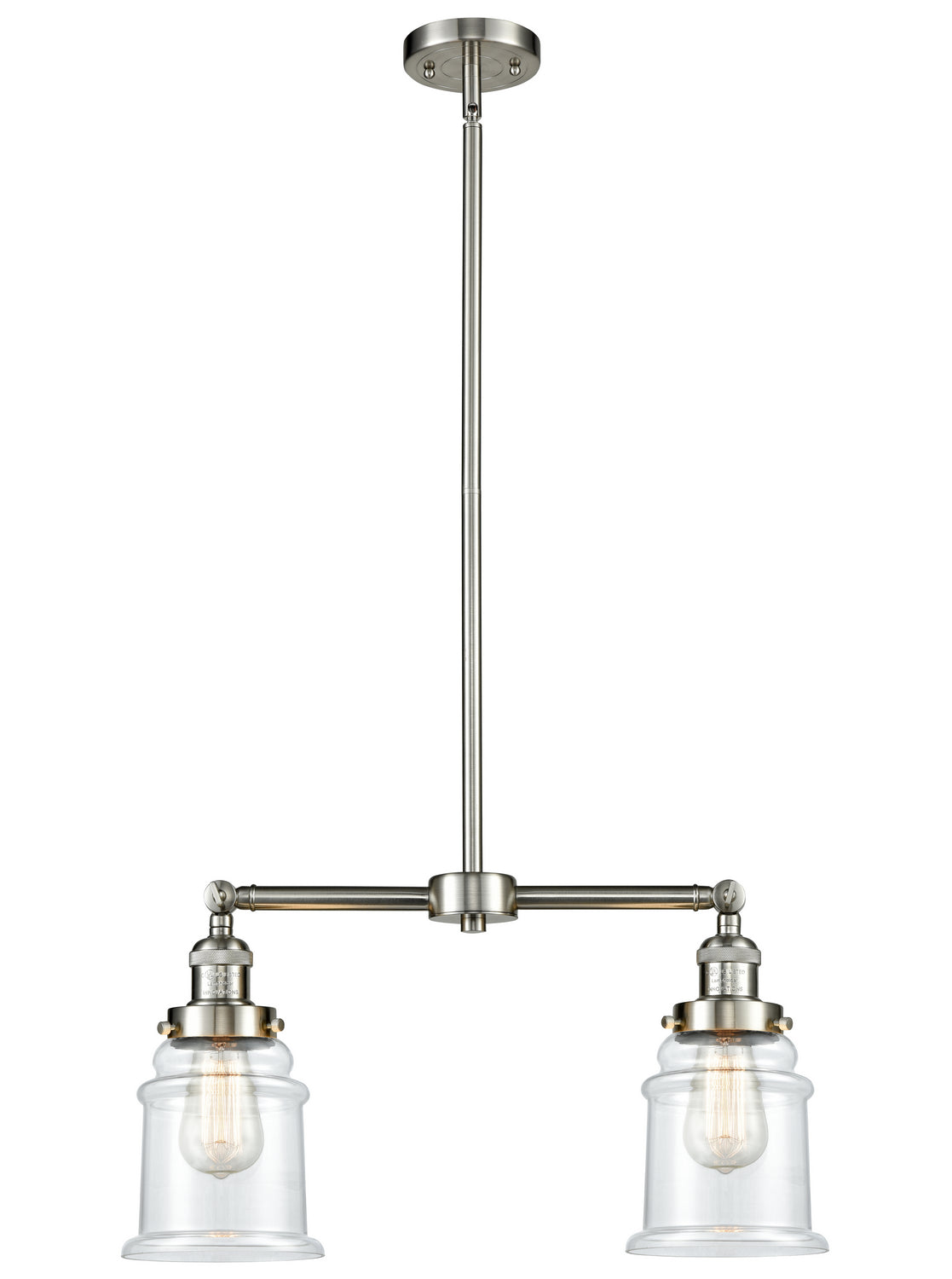 Innovations - 209-SN-G182 - Two Light Island Pendant - Franklin Restoration - Brushed Satin Nickel