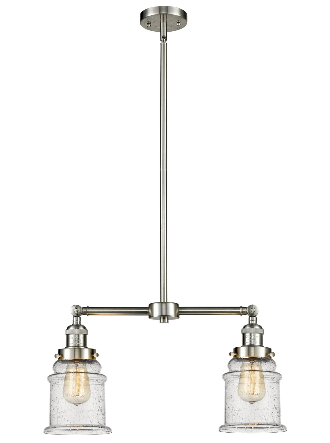 Innovations - 209-SN-G184 - Two Light Island Pendant - Franklin Restoration - Brushed Satin Nickel