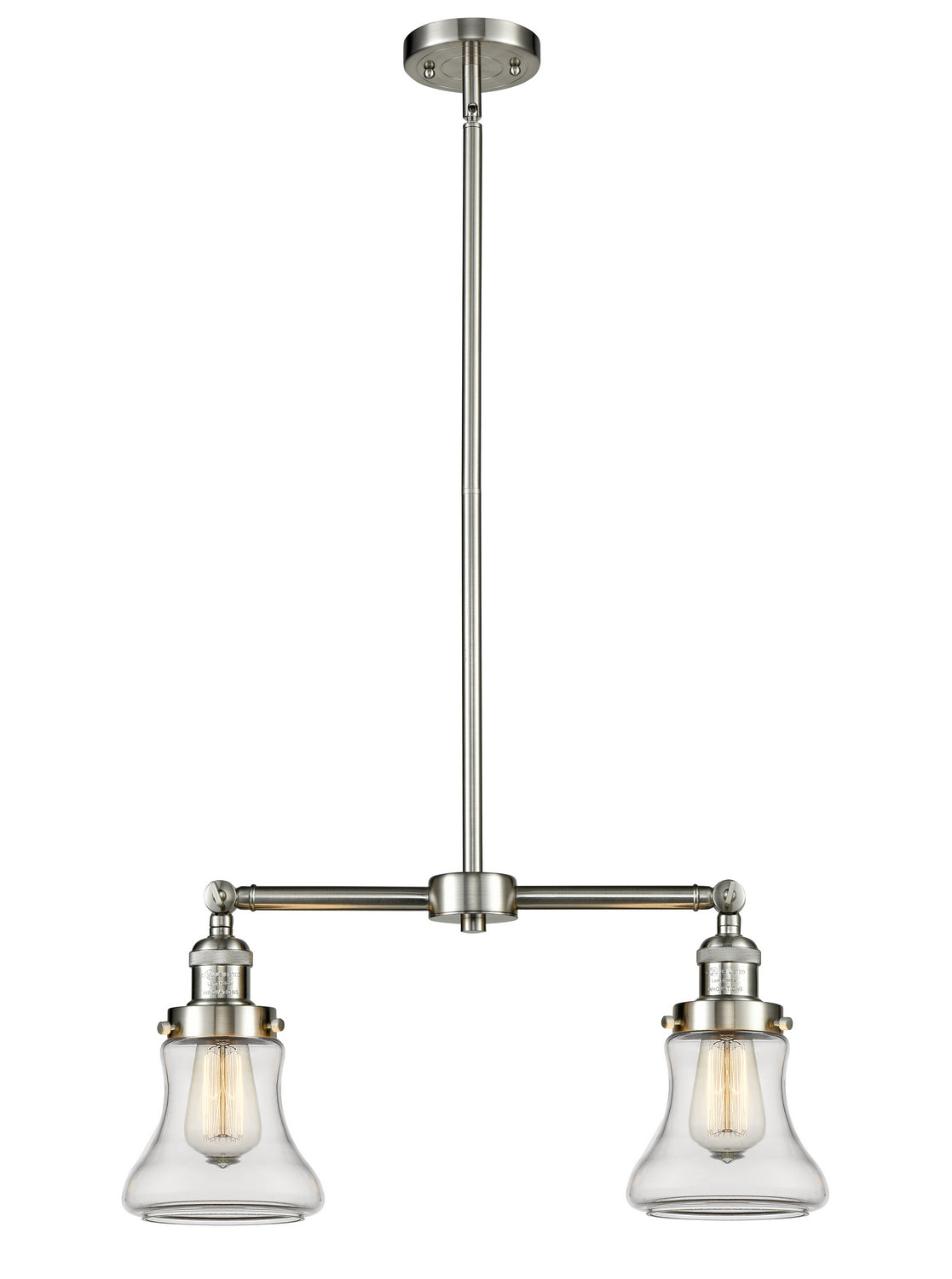 Innovations - 209-SN-G192 - Two Light Island Pendant - Franklin Restoration - Brushed Satin Nickel