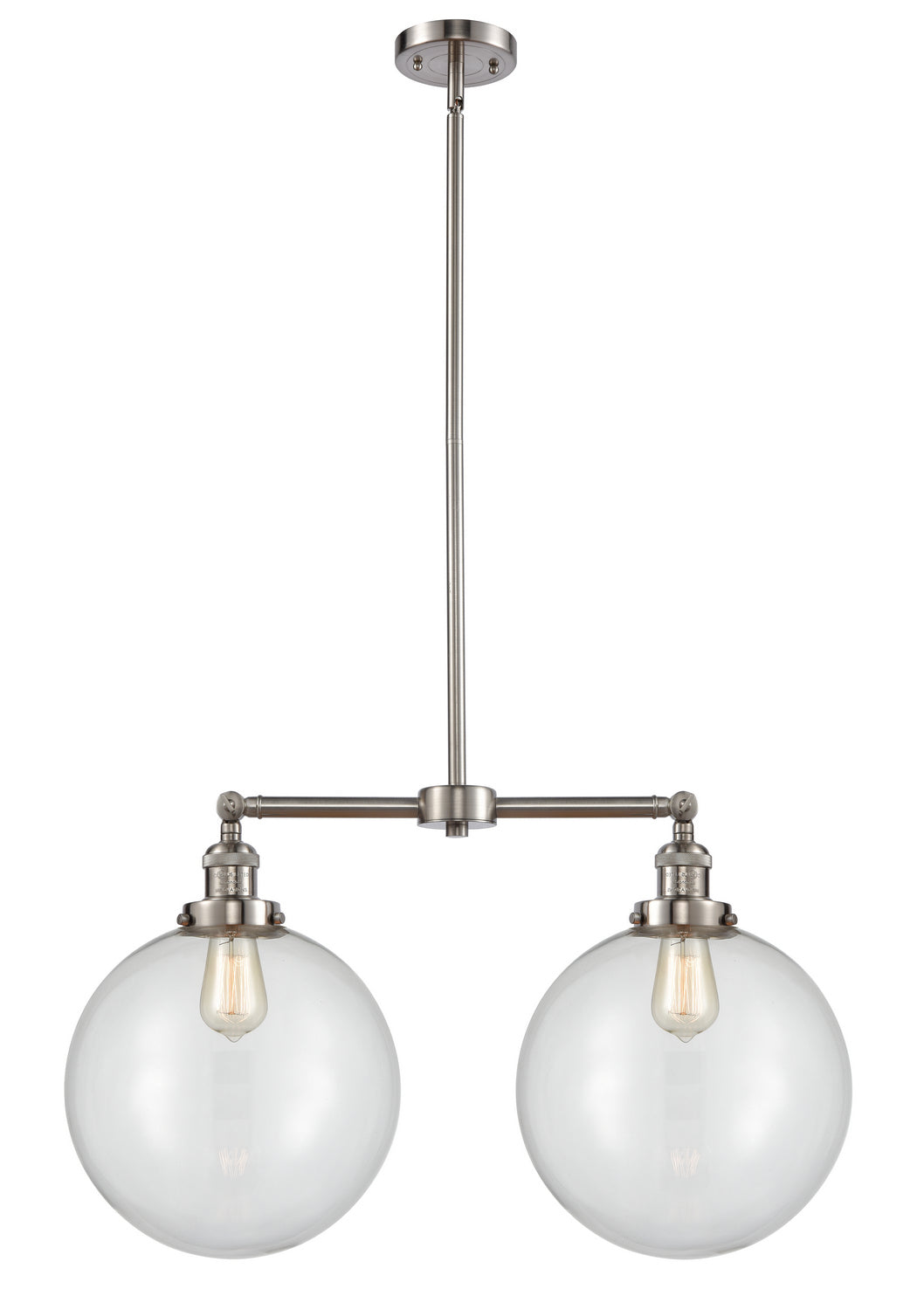 Innovations - 209-SN-G202-12 - Two Light Island Pendant - Franklin Restoration - Brushed Satin Nickel