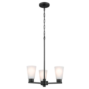 Kichler - 52435BK - Three Light Chandelier - Stamos - Black