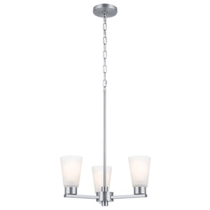 Kichler - 52435NI - Three Light Chandelier - Stamos - Brushed Nickel