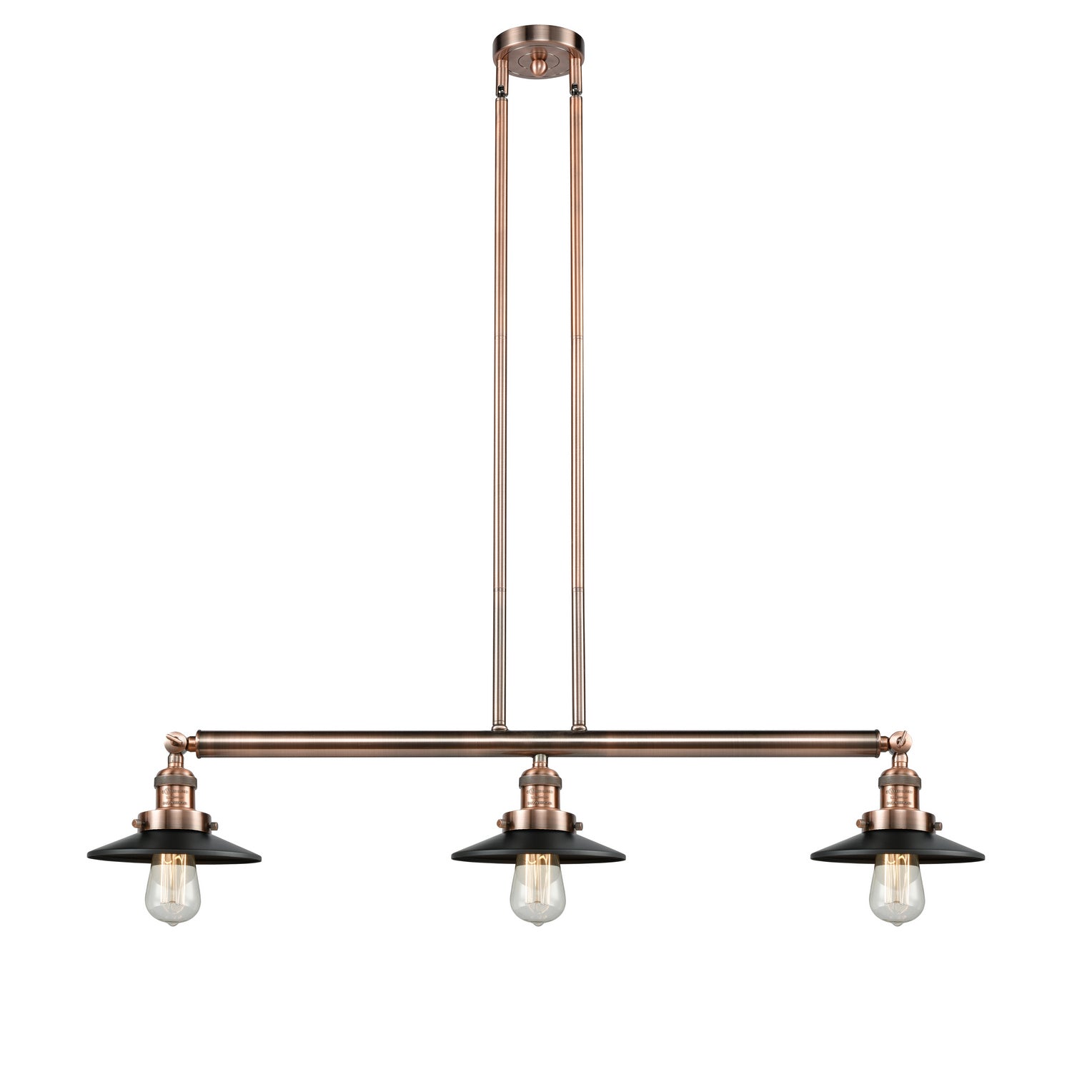 Innovations - 213-AC-M6BK-LED - LED Island Pendant - Franklin Restoration - Antique Copper