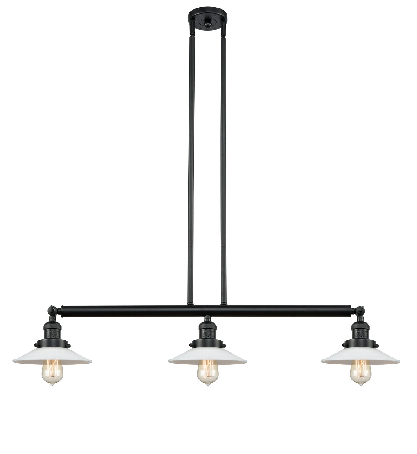 Innovations - 213-BK-G1 - Three Light Island Pendant - Franklin Restoration - Matte Black