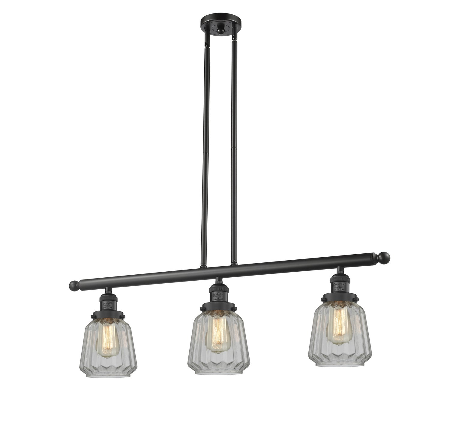 Innovations - 213-BK-G142-LED - LED Island Pendant - Franklin Restoration - Matte Black