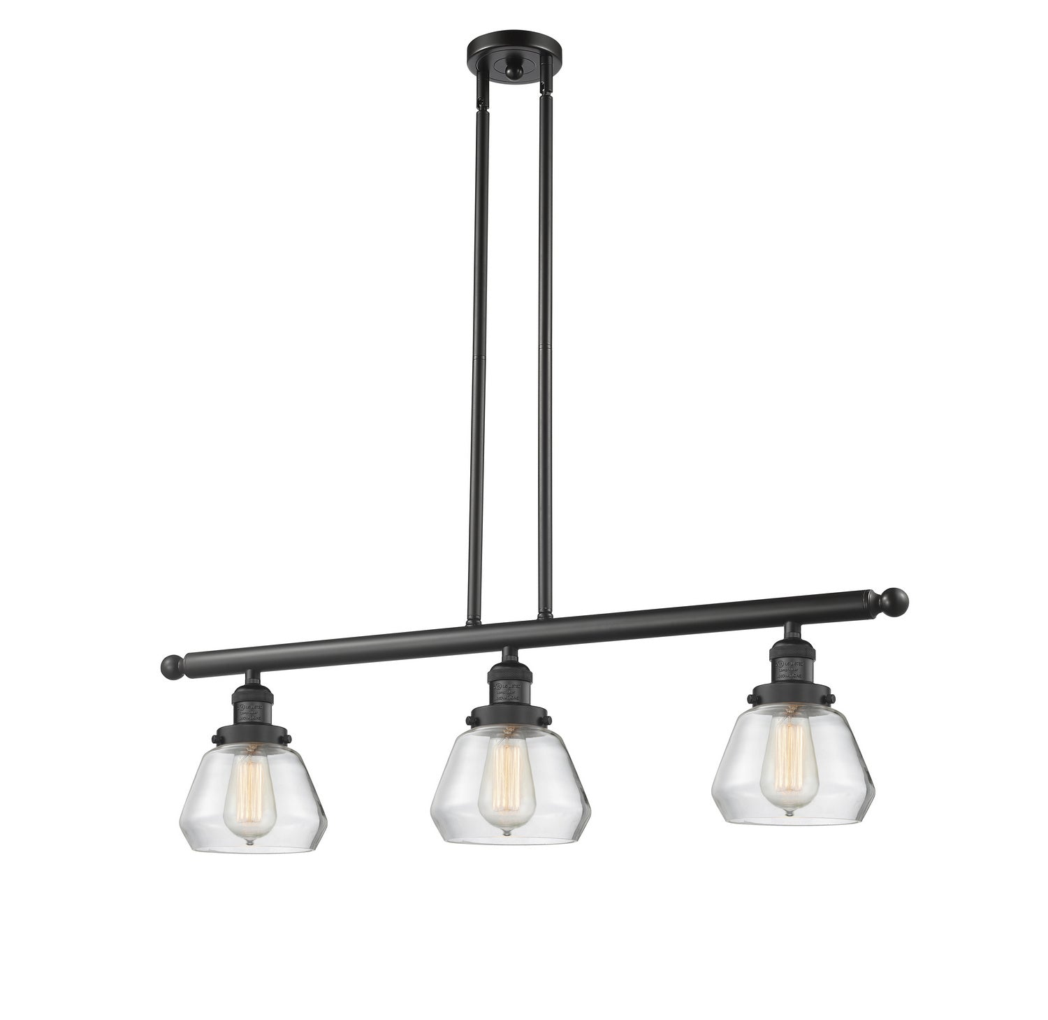 Innovations - 213-BK-G172-LED - LED Island Pendant - Franklin Restoration - Matte Black