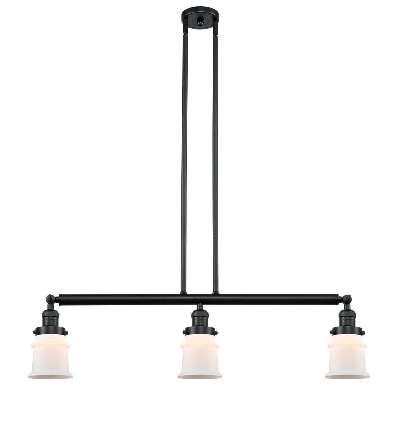 Innovations - 213-BK-G181S - Three Light Island Pendant - Franklin Restoration - Matte Black