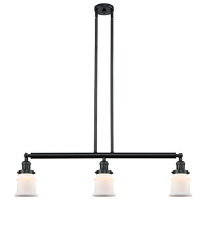 Innovations - 213-BK-G181S - Three Light Island Pendant - Franklin Restoration - Matte Black