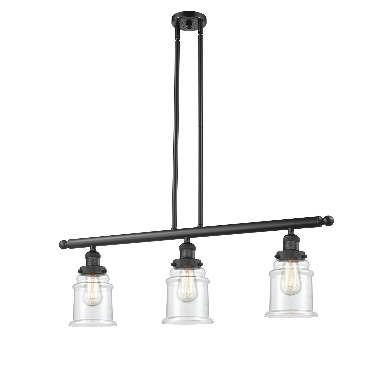 Innovations - 213-BK-G182-LED - LED Island Pendant - Franklin Restoration - Matte Black