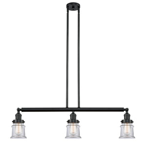 Innovations - 213-BK-G182S - Three Light Island Pendant - Franklin Restoration - Matte Black