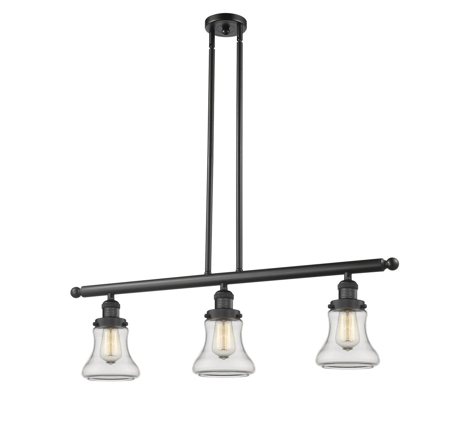 Innovations - 213-BK-G192-LED - LED Island Pendant - Franklin Restoration - Matte Black