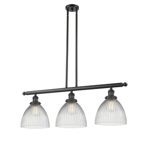 Innovations - 213-BK-G222 - Three Light Island Pendant - Franklin Restoration - Matte Black