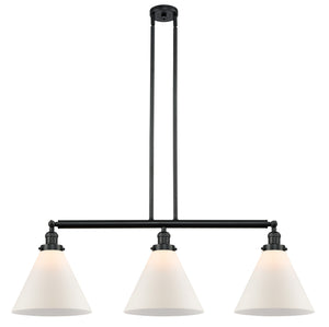 Innovations - 213-BK-G41-L - Three Light Island Pendant - Franklin Restoration - Matte Black