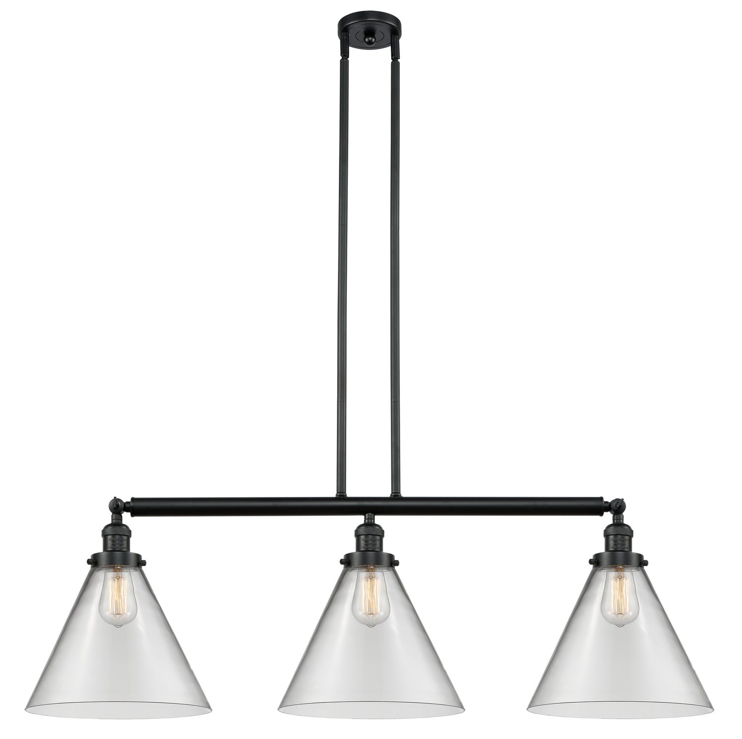 Innovations - 213-BK-G42-L-LED - LED Island Pendant - Franklin Restoration - Matte Black