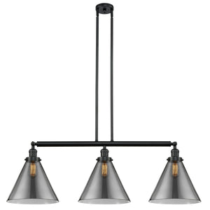 Innovations - 213-BK-G43-L - Three Light Island Pendant - Franklin Restoration - Matte Black