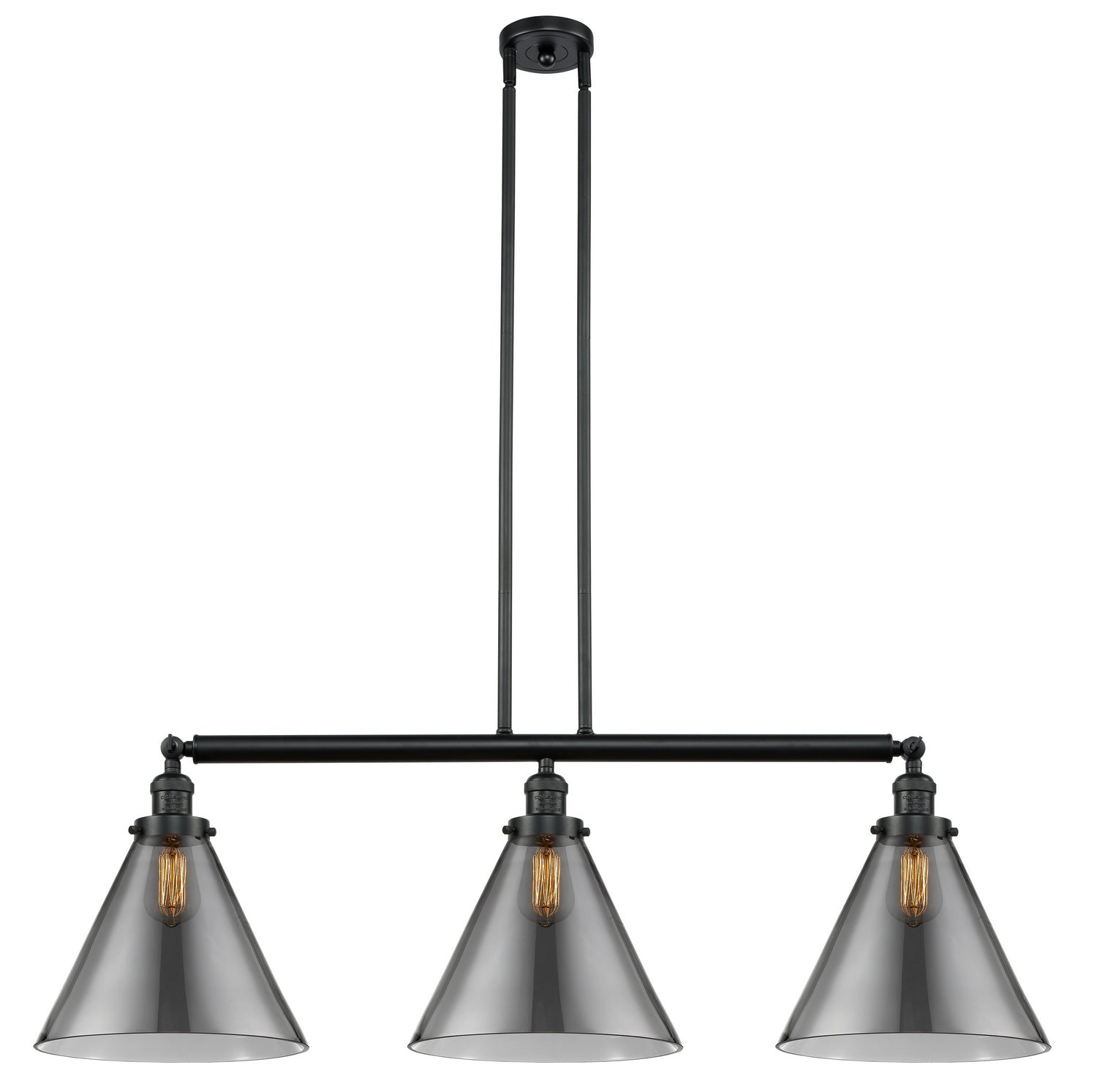 Innovations - 213-BK-G43-L-LED - LED Island Pendant - Franklin Restoration - Matte Black