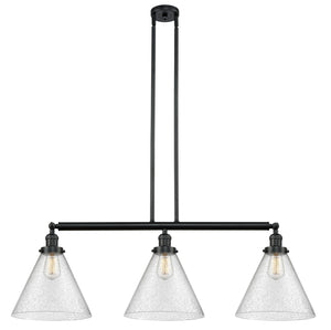 Innovations - 213-BK-G44-L - Three Light Island Pendant - Franklin Restoration - Matte Black