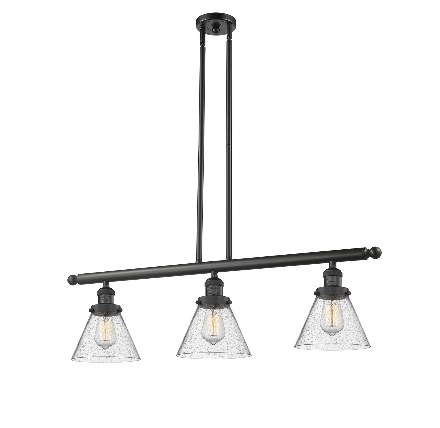 Innovations - 213-BK-G44-LED - LED Island Pendant - Franklin Restoration - Matte Black