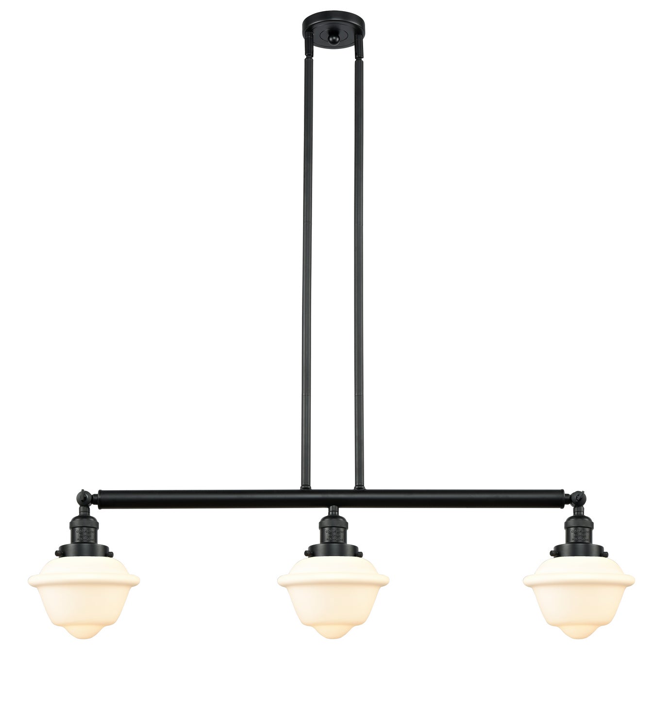 Innovations - 213-BK-G531 - Three Light Island Pendant - Franklin Restoration - Matte Black